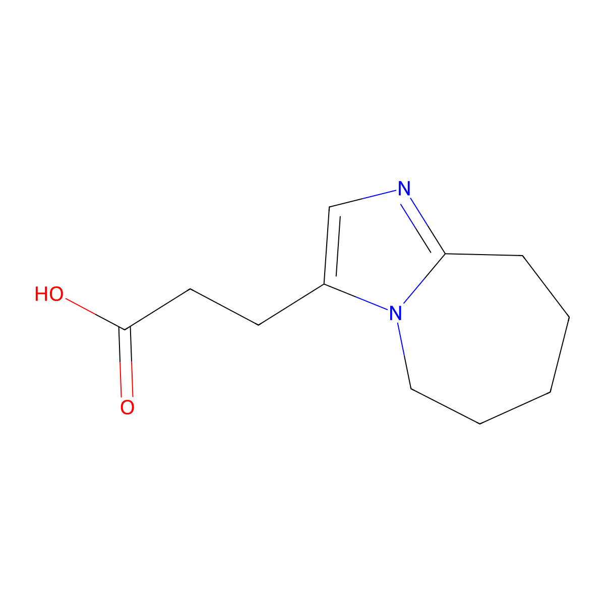 3-{5H,6H,7H,8H,9H-imidazo[1,2-a]azepin-3-yl}propanoic acid molecular structure, CAS 196101-17-4