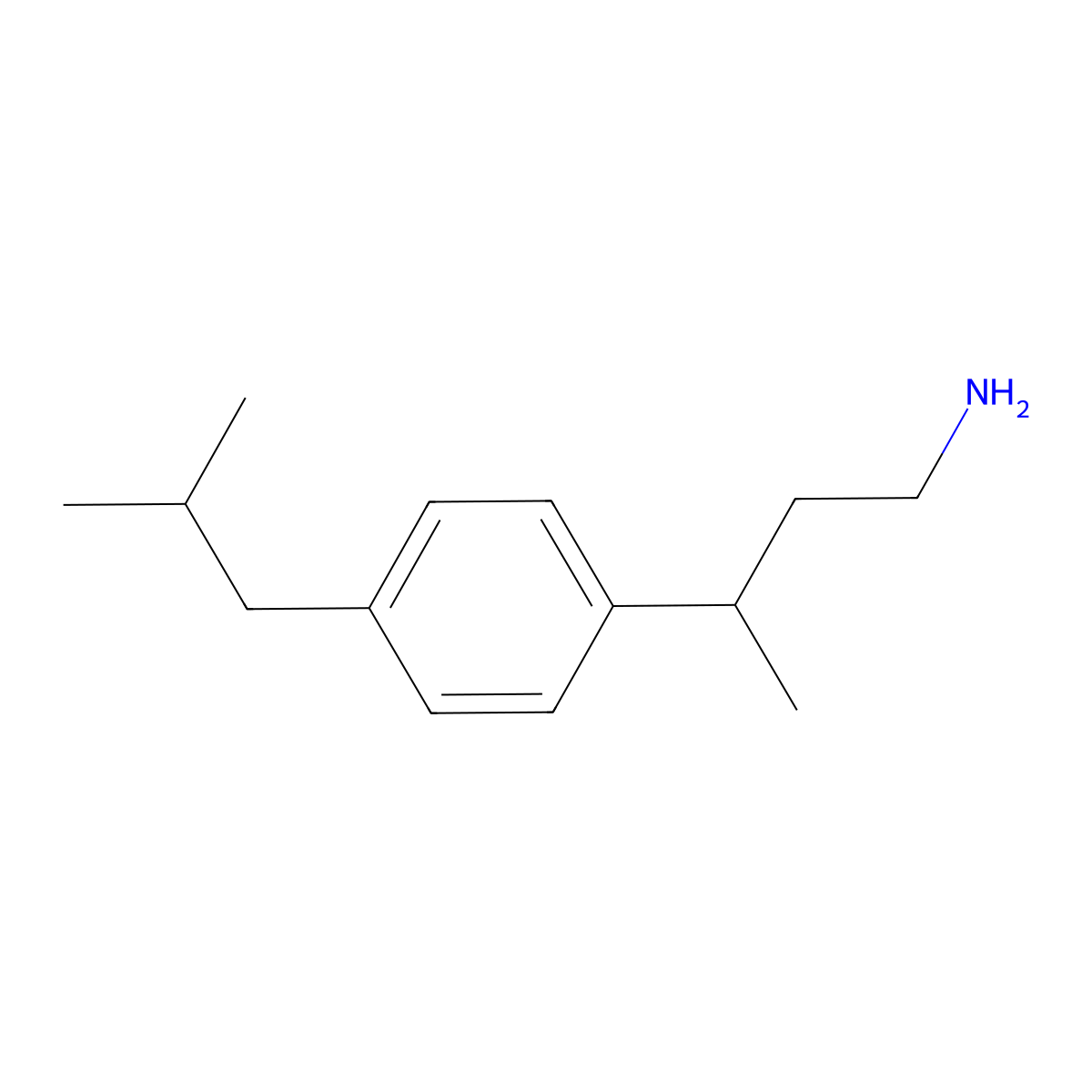 3-(4-Isobutylphenyl)butan-1-amine molecular structure, CAS 196106-03-3