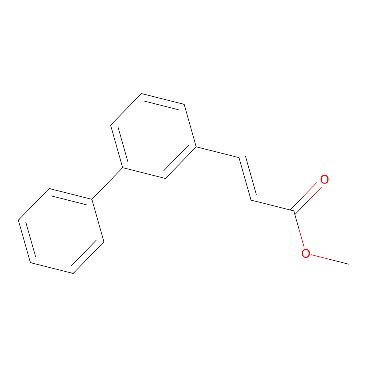 methyl (E)-3-([1,1'-biphenyl]-3-yl)acrylate molecular structure, CAS 196106-35-1