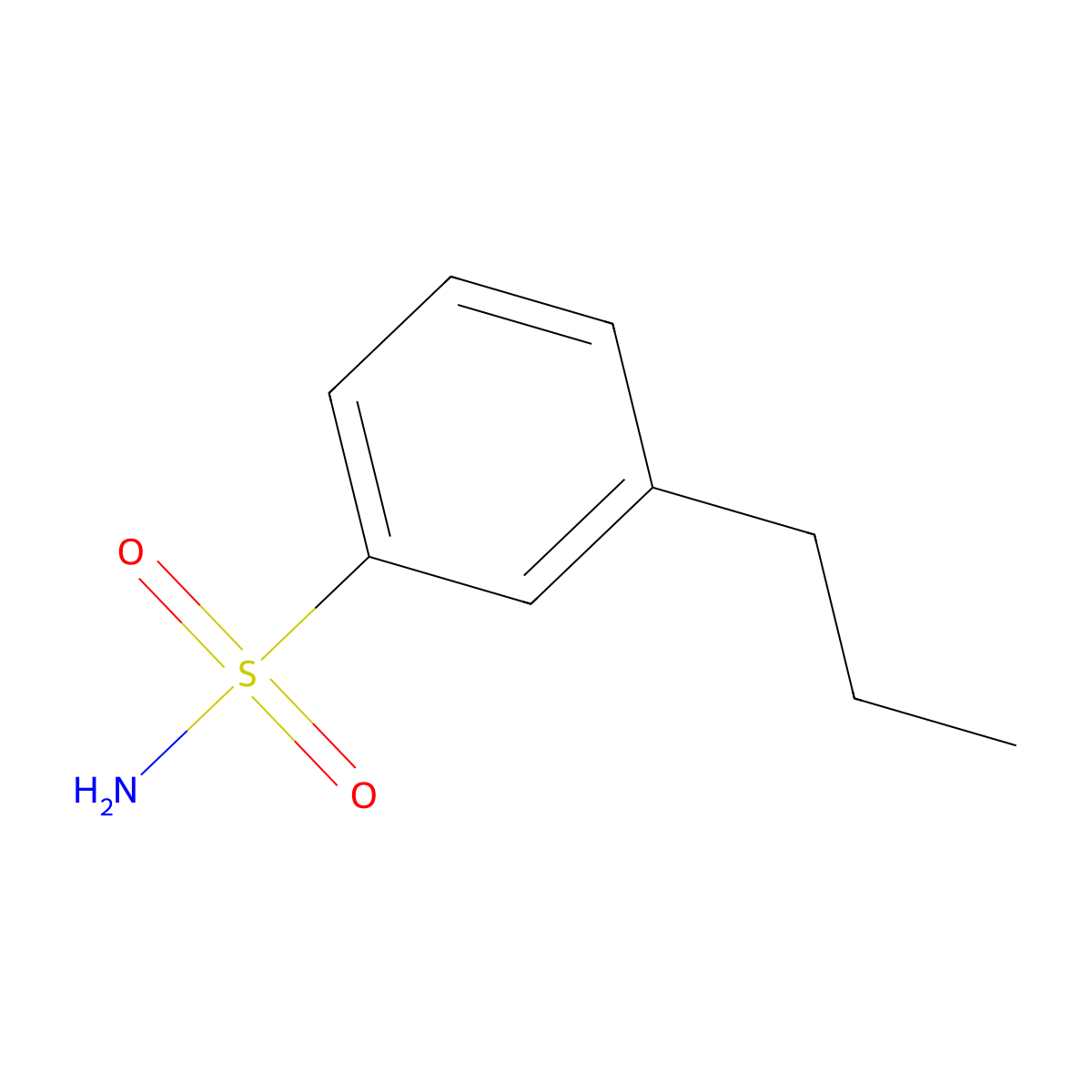 3-Propylbenzene-1-sulfonamide molecular structure, CAS 196107-64-9