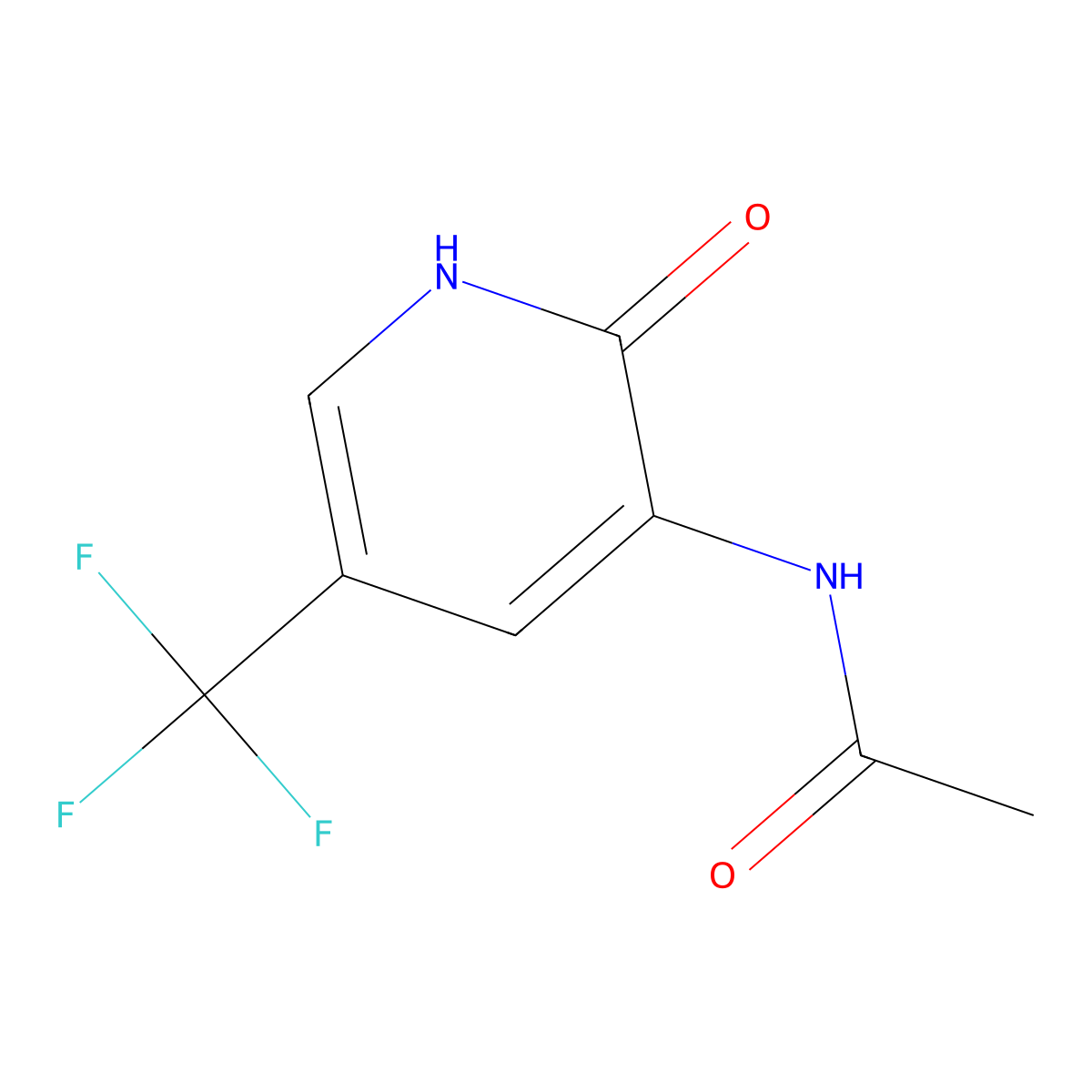 N-(2-Oxo-5-(trifluoromethyl)-1,2-dihydropyridin-3-yl)acetamide molecular structure, CAS 1961206-09-6
