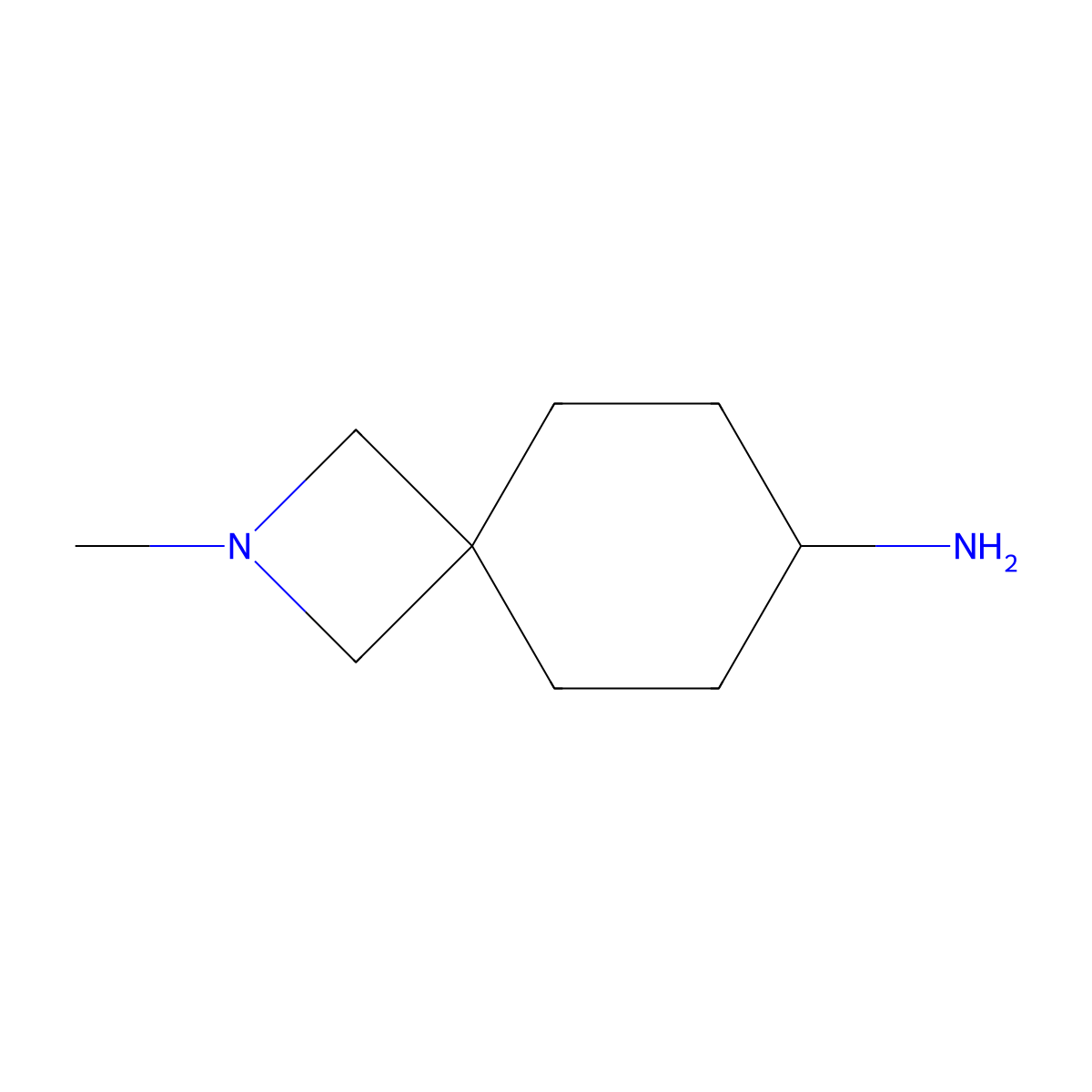 2-Methyl-2-azaspiro[3.5]nonan-7-amine molecular structure, CAS 1961226-74-3