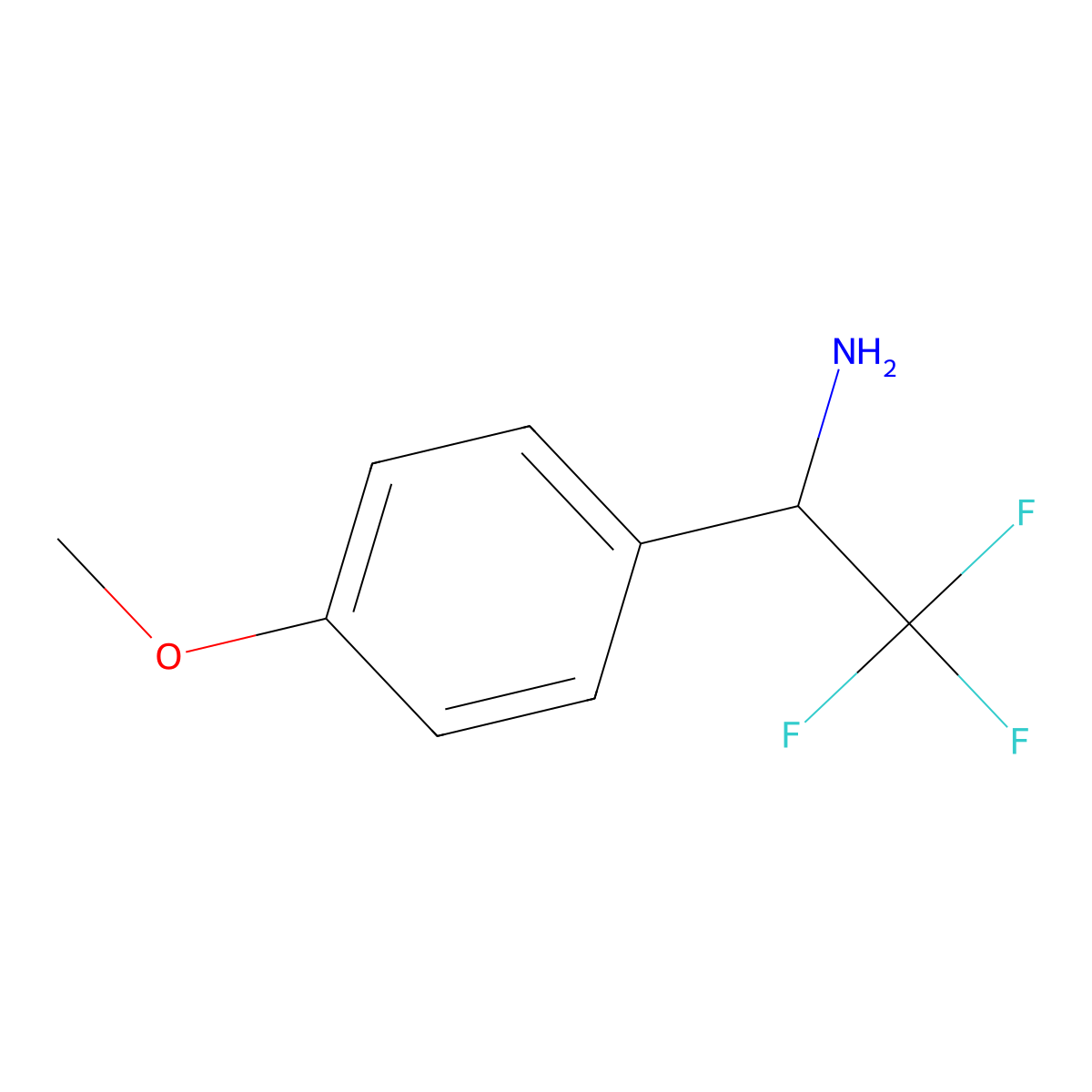 (R)-2,2,2-Trifluoro-1-(4-methoxyphenyl)ethanamine molecular structure, CAS 1961245-70-4