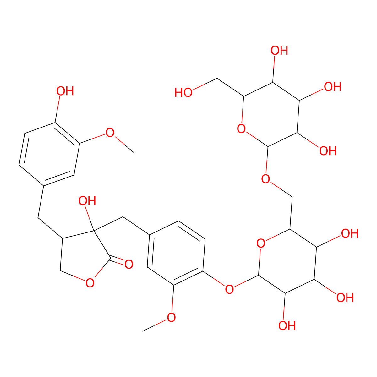 Nortrachelogenin 4'-O-|A-gentiobioside molecular structure, CAS 1961246-09-2