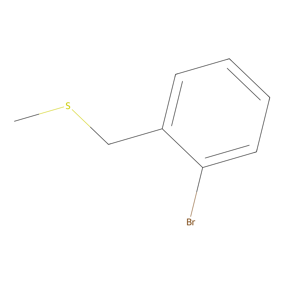 2-Bromobenzyl methyl sulfide molecular structure, CAS 19614-11-0