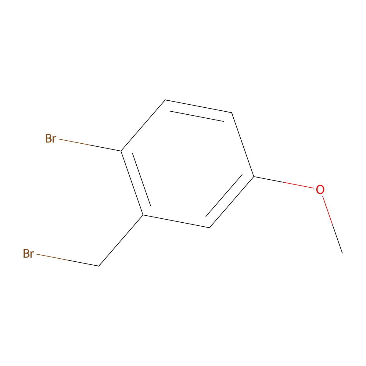 2-Bromo-5-methoxybenzyl bromide molecular structure, CAS 19614-12-1