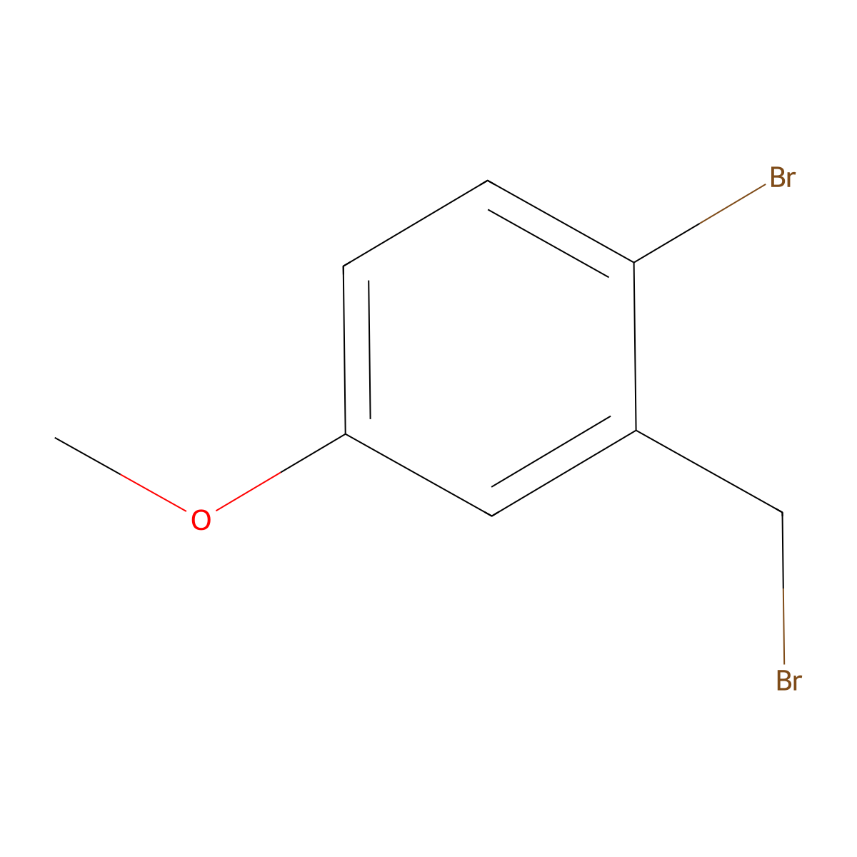 2-Bromo-5-methoxybenzyl bromide molecular structure, CAS 19614-12-1