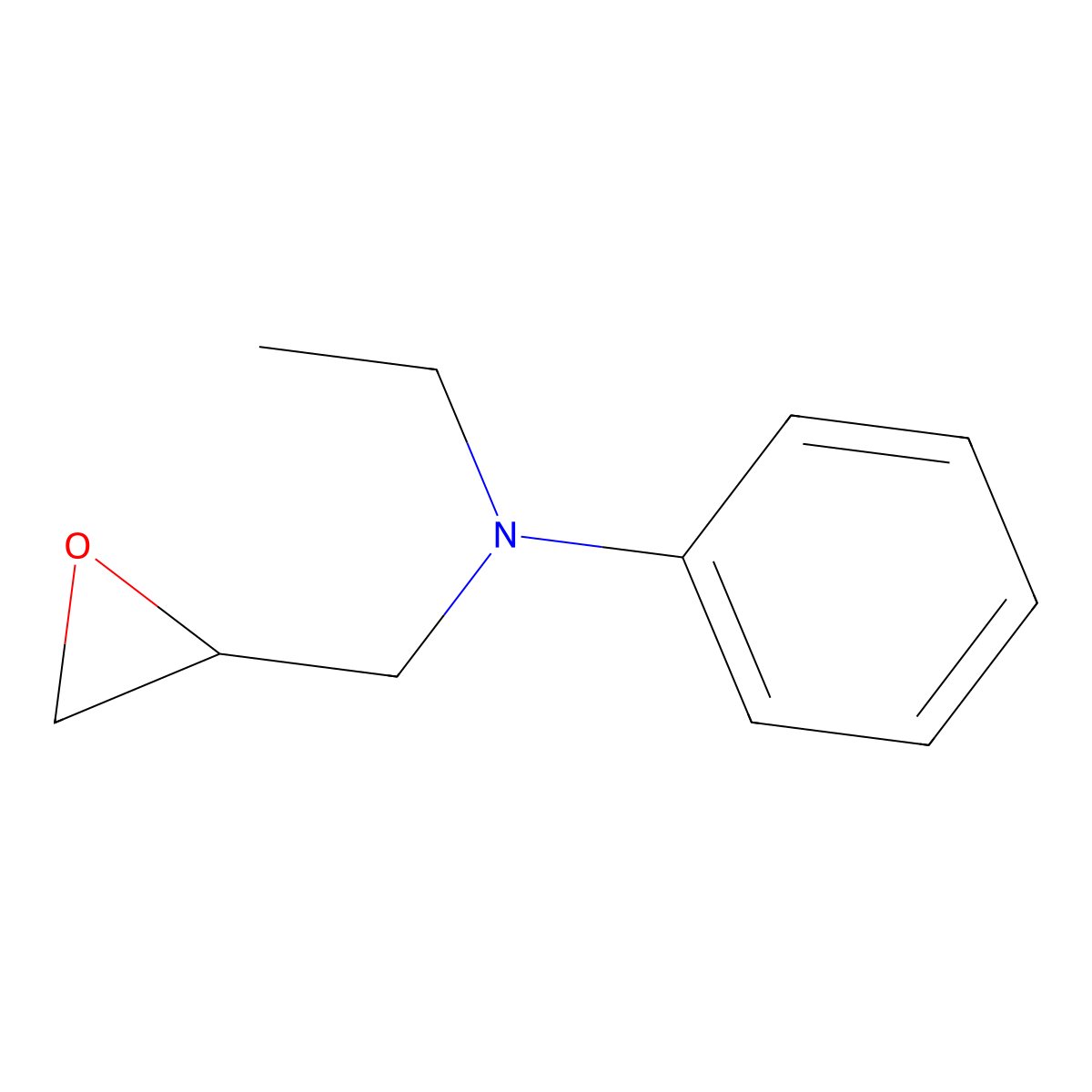 N-(2,3-Epoxypropyl)-N-ethylaniline molecular structure, CAS 19614-67-6