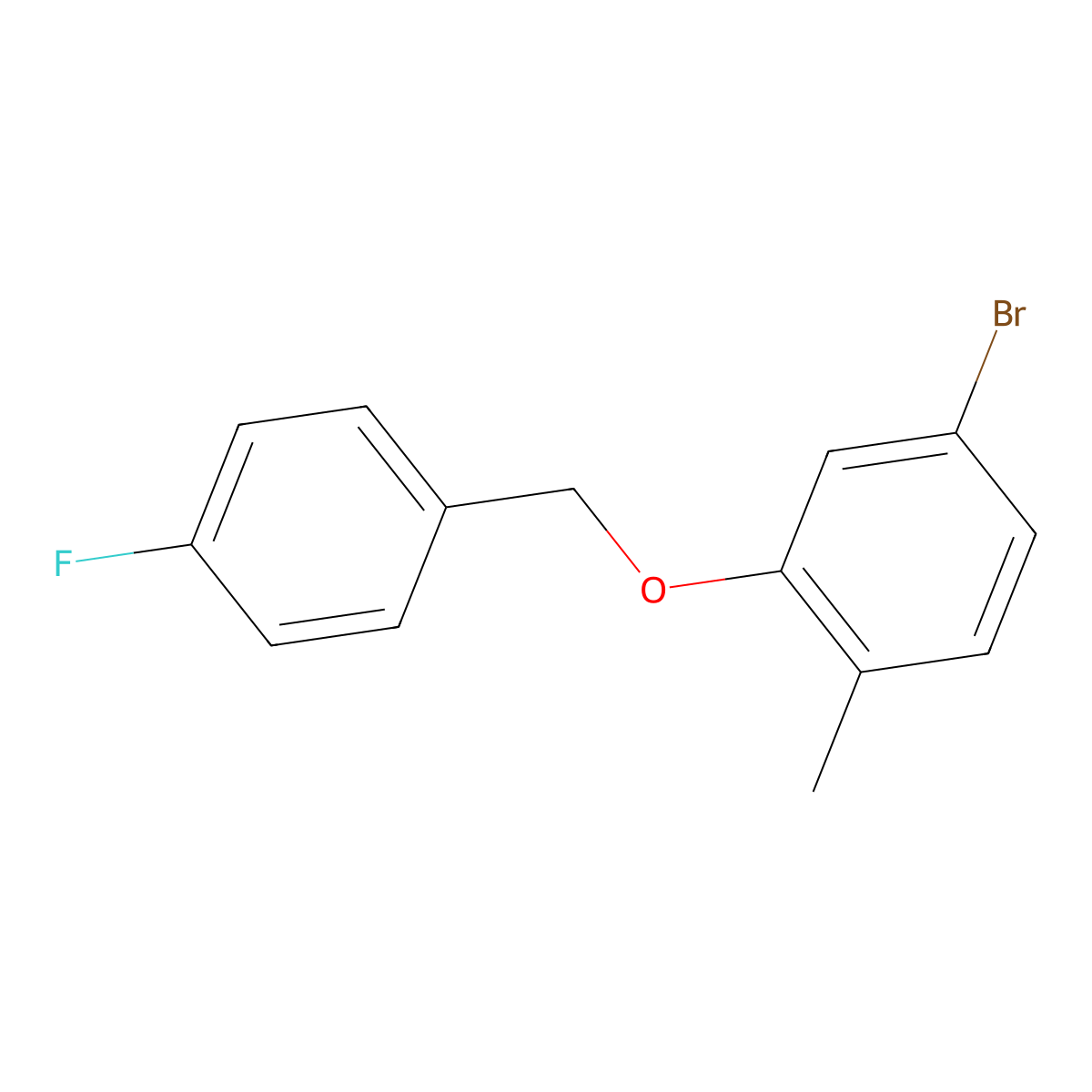 4-Bromo-2-((4-fluorobenzyl)oxy)-1-methylbenzene molecular structure, CAS 1961405-36-6