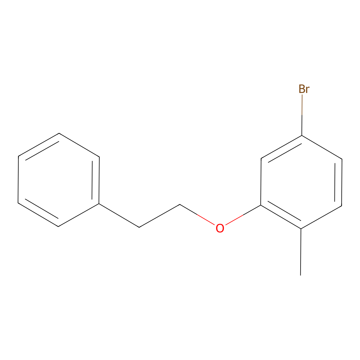 4-Bromo-1-methyl-2-phenethoxybenzene molecular structure, CAS 1961405-50-4