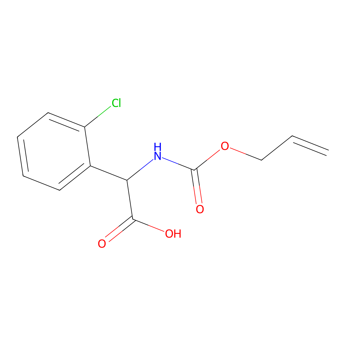 (2R)-2-(2-chlorophenyl)-2-{[(prop-2-en-1-yloxy)carbonyl]amino}acetic acid molecular structure, CAS 1961478-87-4