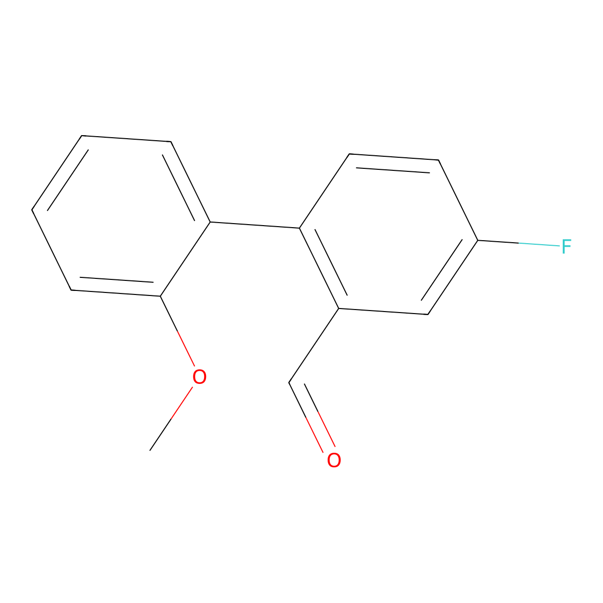 4-Fluoro-2'-methoxy[1,1'-biphenyl]-2-carboxaldehyde molecular structure, CAS 1961539-25-2