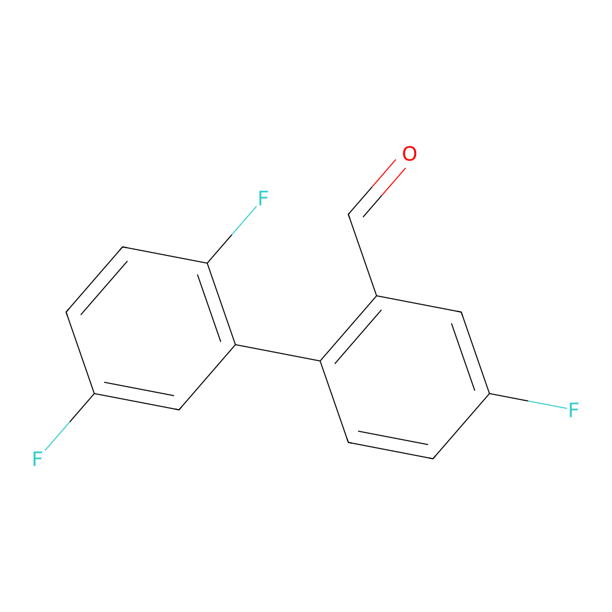 2-(2,5-Difluorophenyl)-5-fluorobenzaldehyde molecular structure, CAS 1961539-46-7