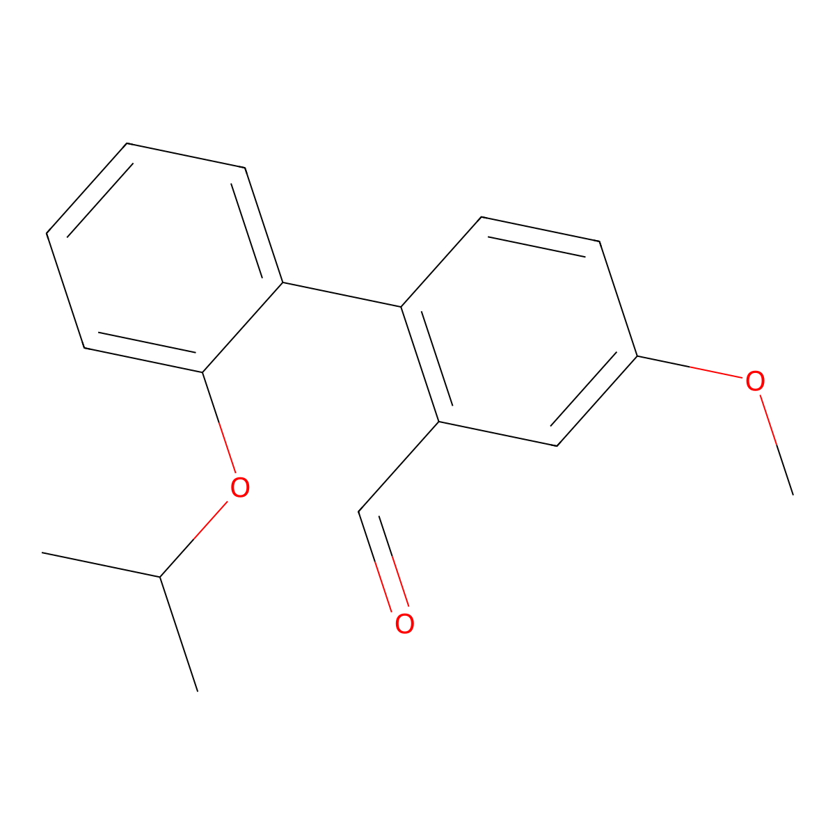 4-Methoxy-2'-(1-methylethoxy)[1,1'-biphenyl]-2-carboxaldehyde molecular structure, CAS 1961539-91-2