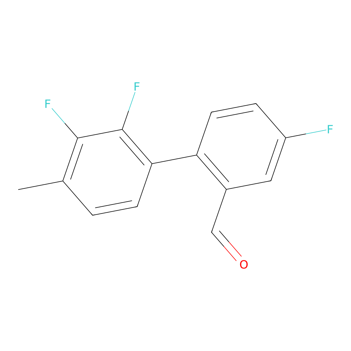 2',3',4-Trifluoro-4'-methyl[1,1'-biphenyl]-2-carboxaldehyde molecular structure, CAS 1961540-88-4