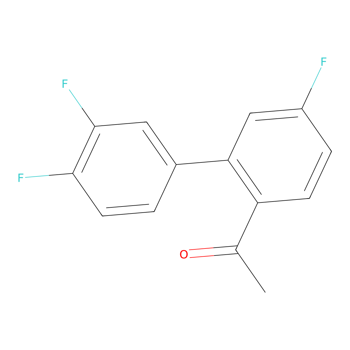 1-(3',4',5-Trifluoro-[1,1'-biphenyl]-2-yl)ethanone molecular structure, CAS 1961674-00-9