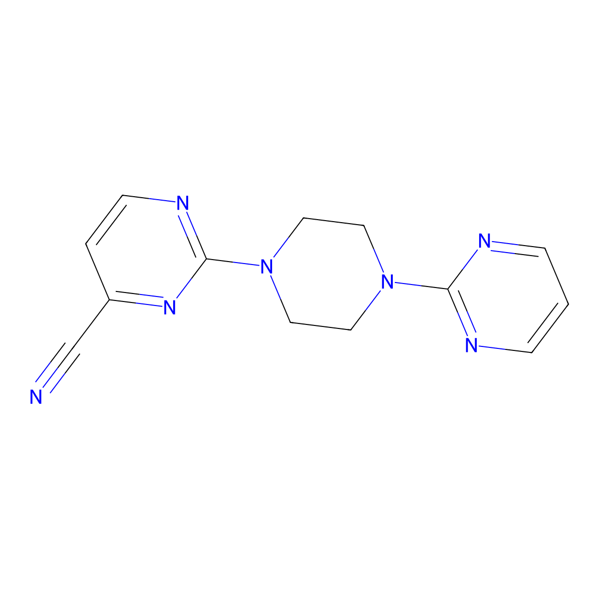 2-[4-(Pyrimidin-2-yl)piperazin-1-yl]pyrimidine-4-carbonitrile molecular structure, CAS 1961880-89-6