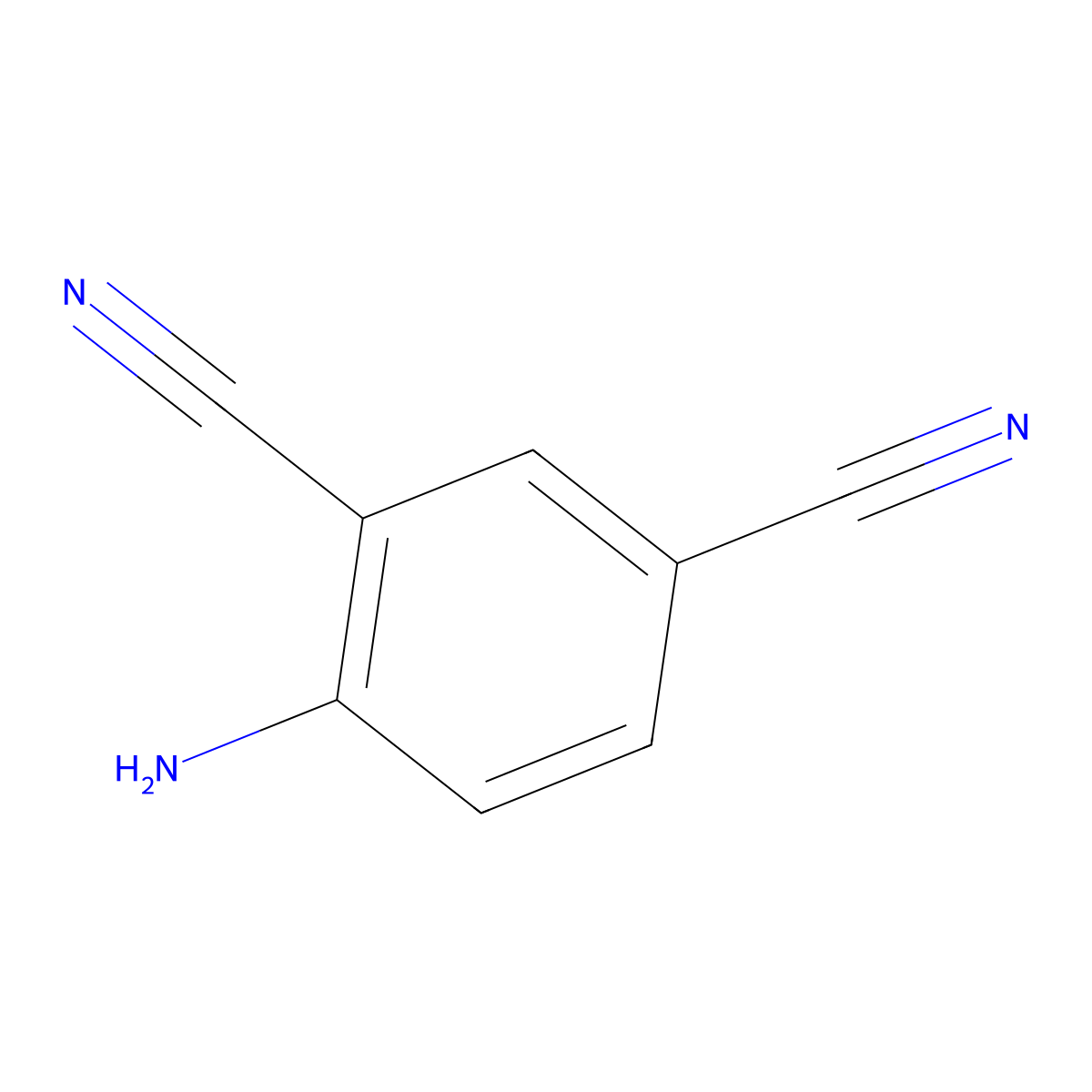 2,4-Dicyanoaniline molecular structure, CAS 19619-22-8