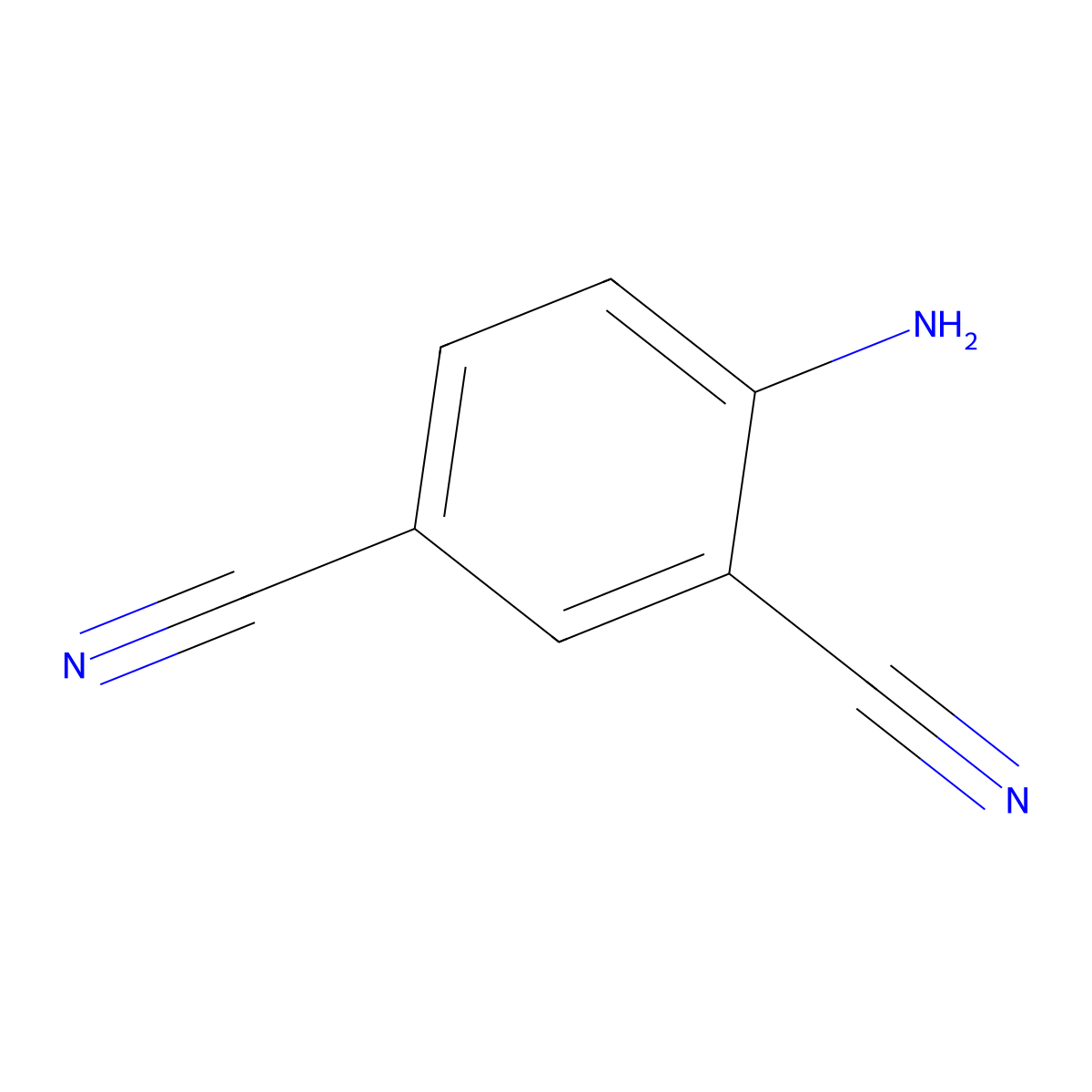 2,4-Dicyanoaniline molecular structure, CAS 19619-22-8