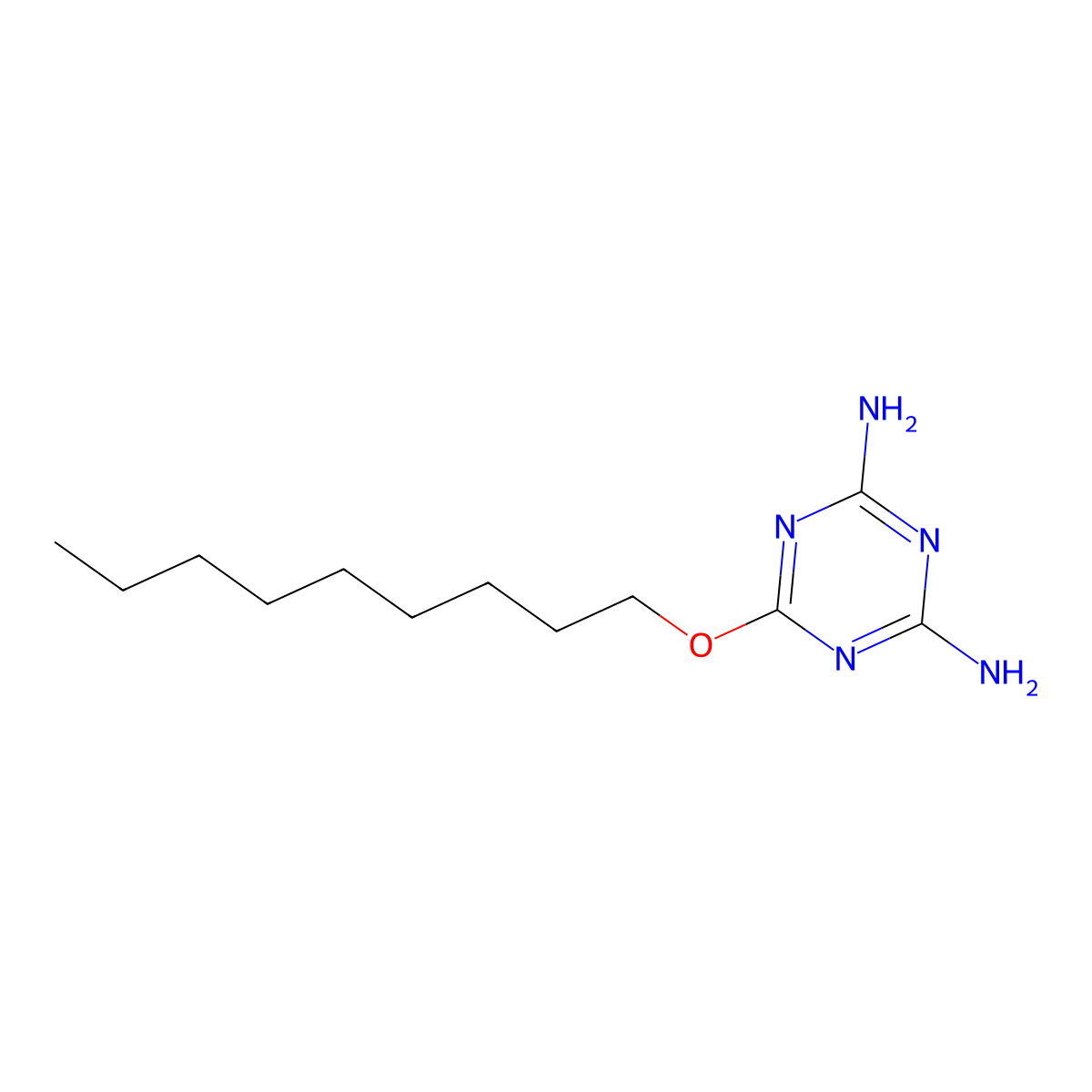 s-Triazine, 4,6-diamino-2-nonoxy- molecular structure, CAS 19619-57-9