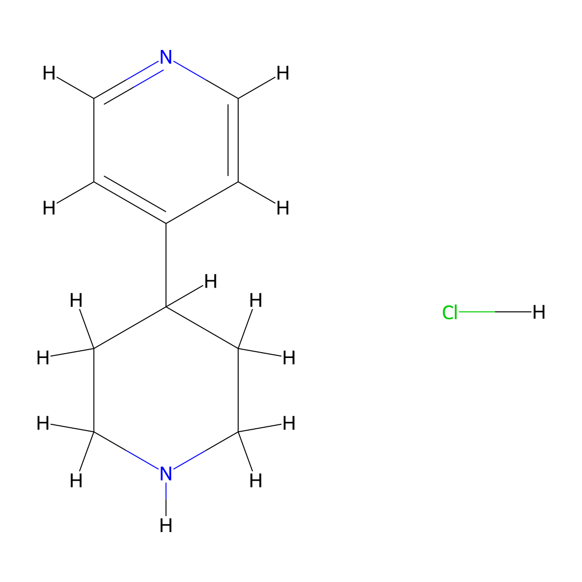 4-(Piperidin-4-yl)pyridine hydrochloride molecular structure, CAS 196191-99-8