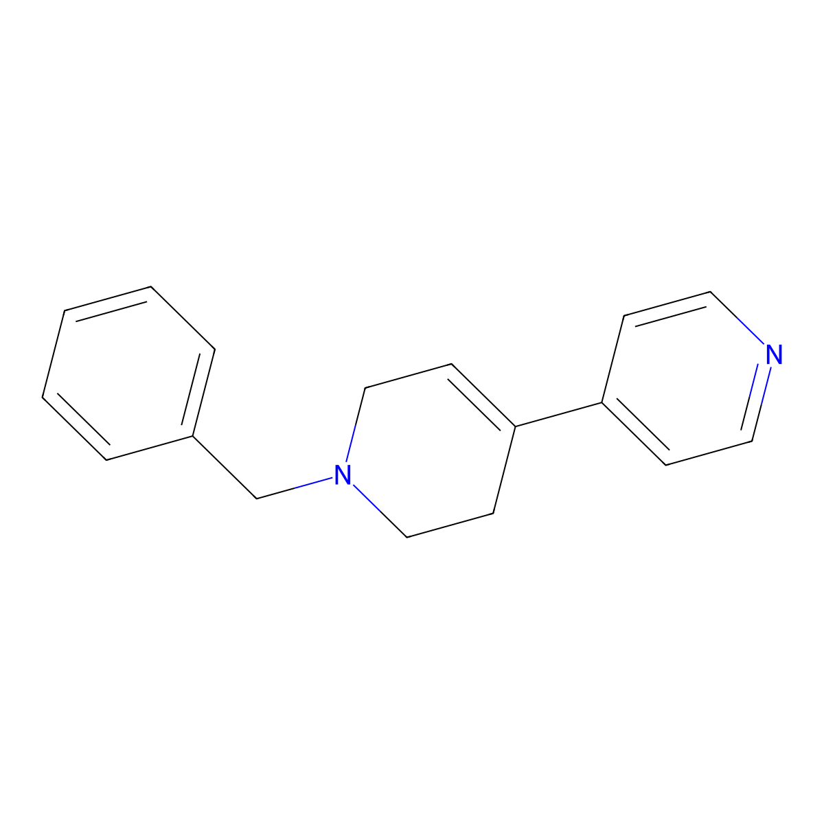 1-Benzyl-1,2,3,6-tetrahydro-4,4'-bipyridine molecular structure, CAS 196192-00-4