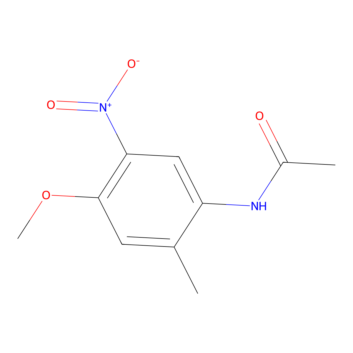 N-(4-Methoxy-2-methyl-5-nitrophenyl)acetamide molecular structure, CAS 196194-97-5