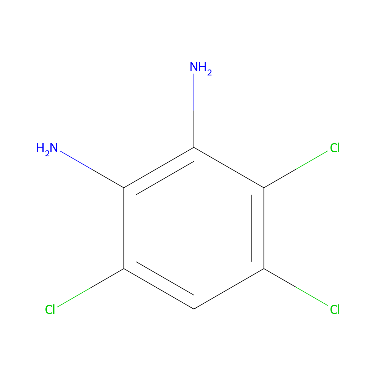 3,4,6-Trichlorobenzene-1,2-diamine molecular structure, CAS 1962-10-3