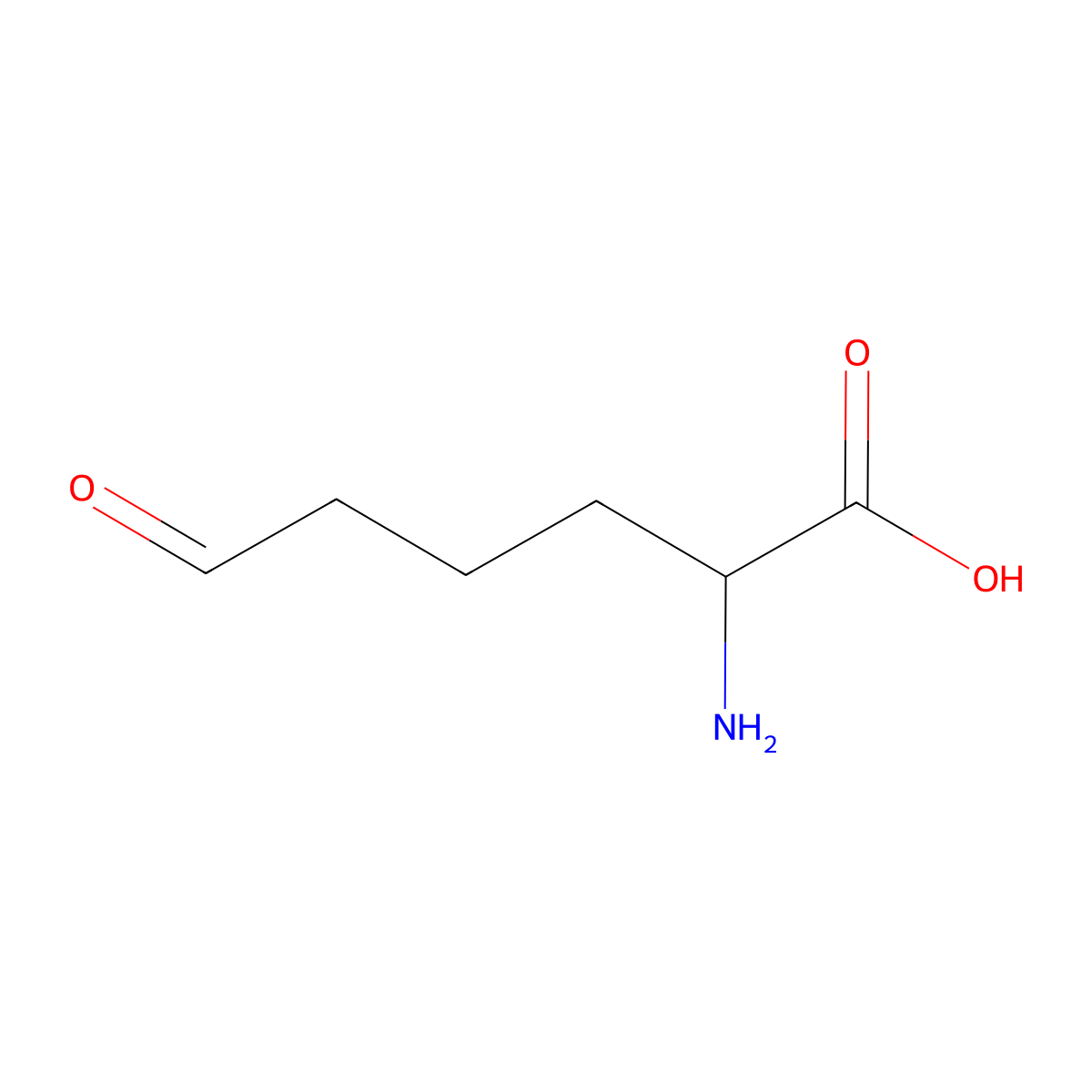 Allysine molecular structure, CAS 1962-83-0