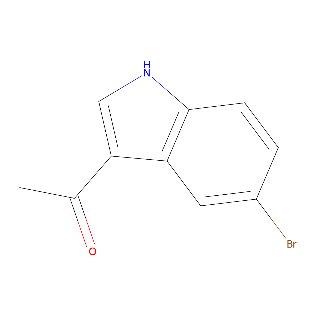 1-(5-Bromo-1H-indol-3-yl)ethanone molecular structure, CAS 19620-90-7