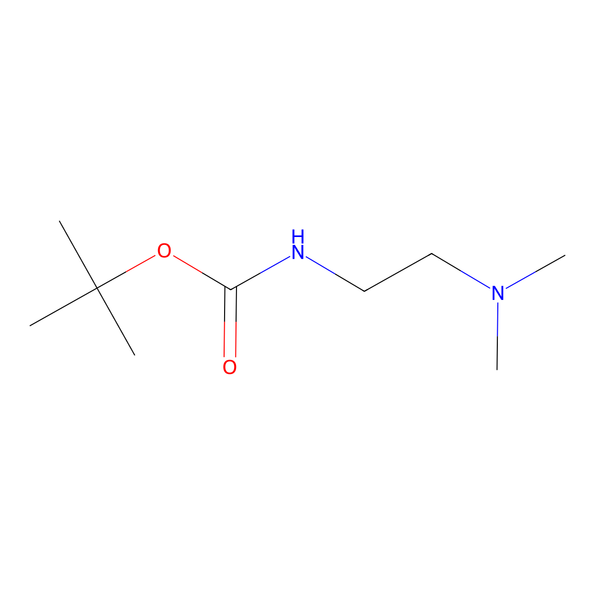 tert-butyl N-[2-(dimethylamino)ethyl]carbamate molecular structure, CAS 196200-04-1