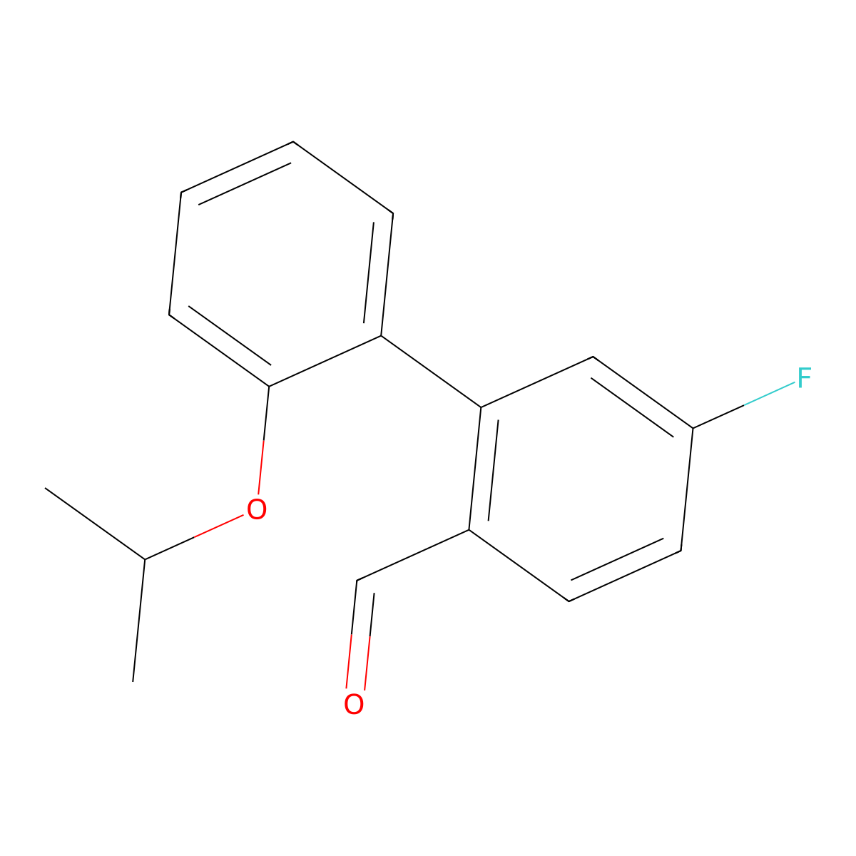 5-Fluoro-2'-(1-methylethoxy)[1,1'-biphenyl]-2-carboxaldehyde molecular structure, CAS 1962038-60-3