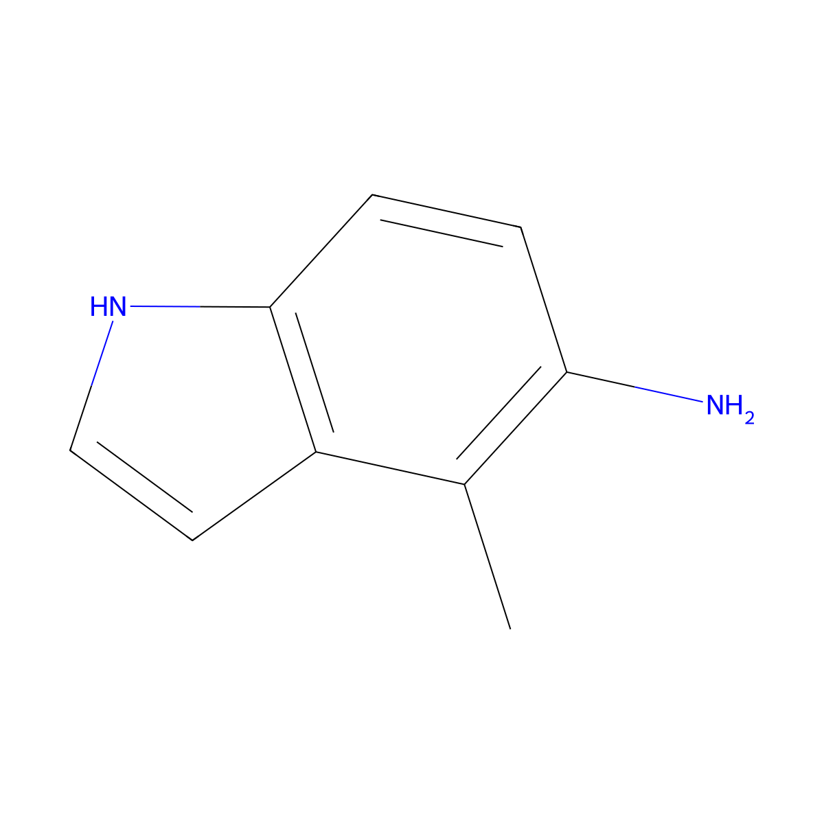 4-methyl-1H-indol-5-amine molecular structure, CAS 196205-06-8