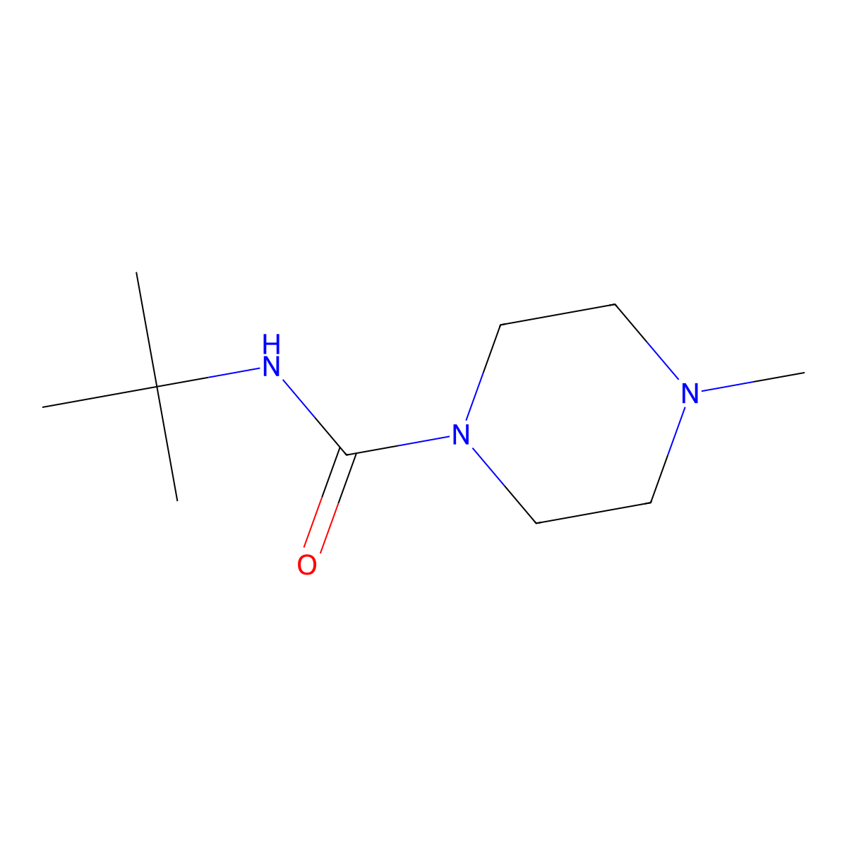 N-(Tert-butyl)(4-methylpiperazinyl)formamide molecular structure, CAS 196206-45-8
