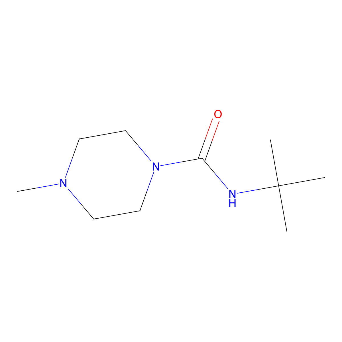 N-(Tert-butyl)(4-methylpiperazinyl)formamide molecular structure, CAS 196206-45-8