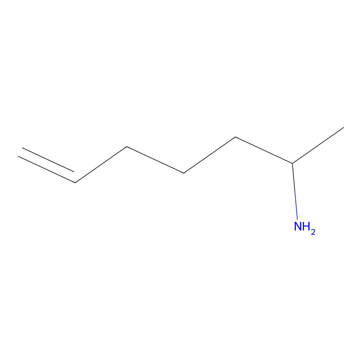 Hept-6-en-2-amine molecular structure, CAS 196208-23-8