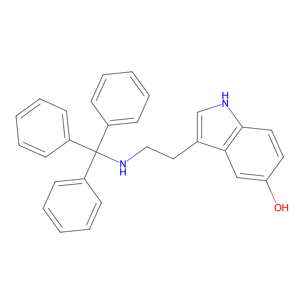 3-[2-(tritylamino)ethyl]-1H-indol-5-ol molecular structure, CAS 19621-28-4