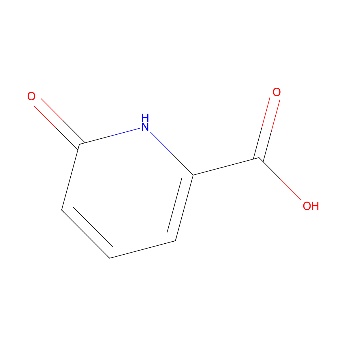 6-Hydroxypicolinic acid molecular structure, CAS 19621-92-2