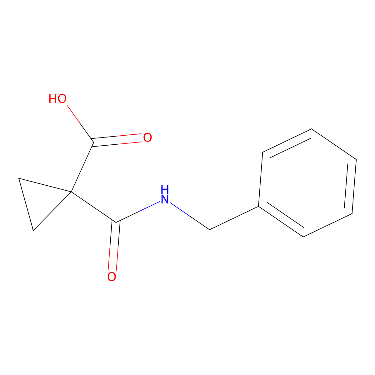 1-(Benzylcarbamoyl)cyclopropanecarboxylic acid molecular structure, CAS 196211-13-9