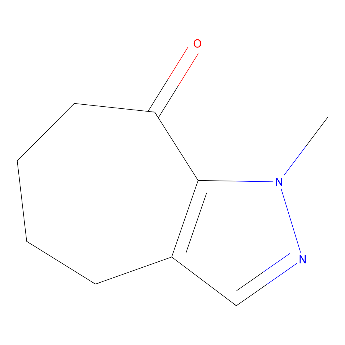 1-methyl-1H,4H,5H,6H,7H,8H-cyclohepta(c)pyrazol-8-one molecular structure, CAS 1962144-26-8