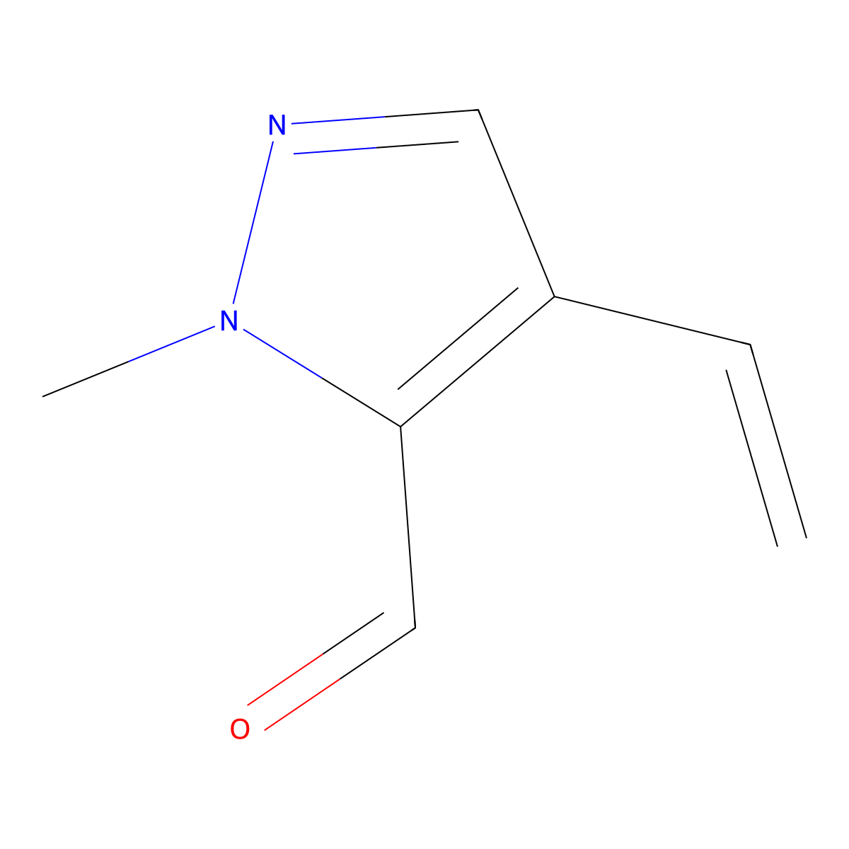 1-Methyl-4-vinyl-1H-pyrazole-5-carbaldehyde molecular structure, CAS 1962144-28-0