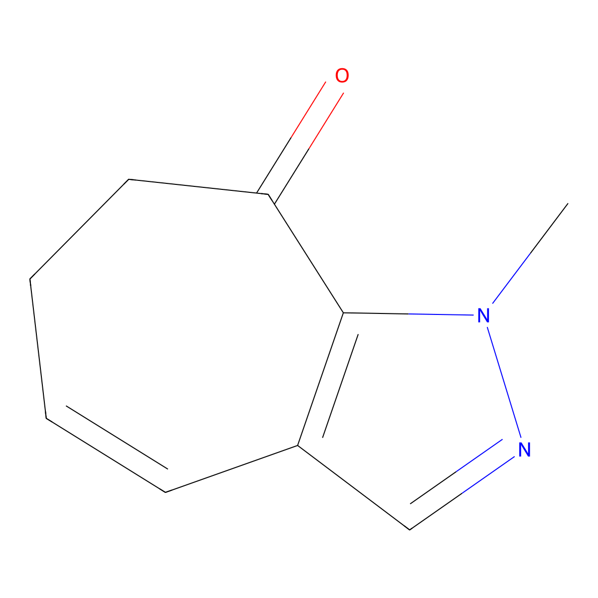 1-methyl-1H,6H,7H,8H-cyclohepta[c]pyrazol-8-one molecular structure, CAS 1962144-34-8