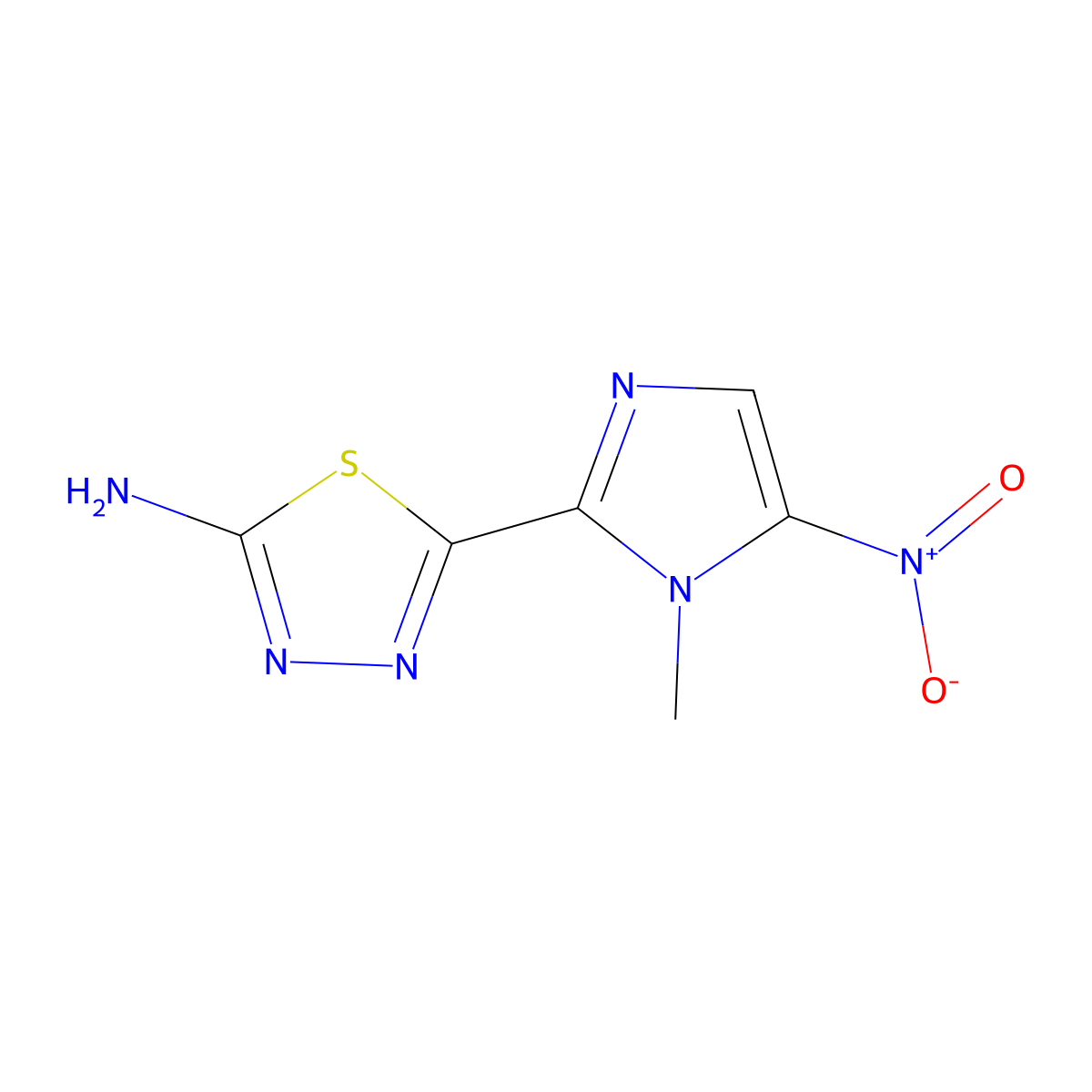 Megazol molecular structure, CAS 19622-55-0