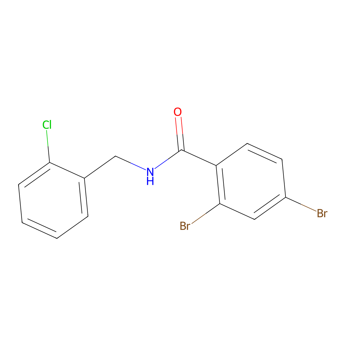2,4-Dibromo-N-[(2-chlorophenyl)methyl]benzamide molecular structure, CAS 1962276-09-0