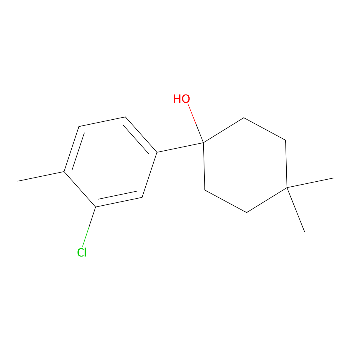 1-(3-Chloro-4-methylphenyl)-4,4-dimethylcyclohexanol molecular structure, CAS 1962350-98-6