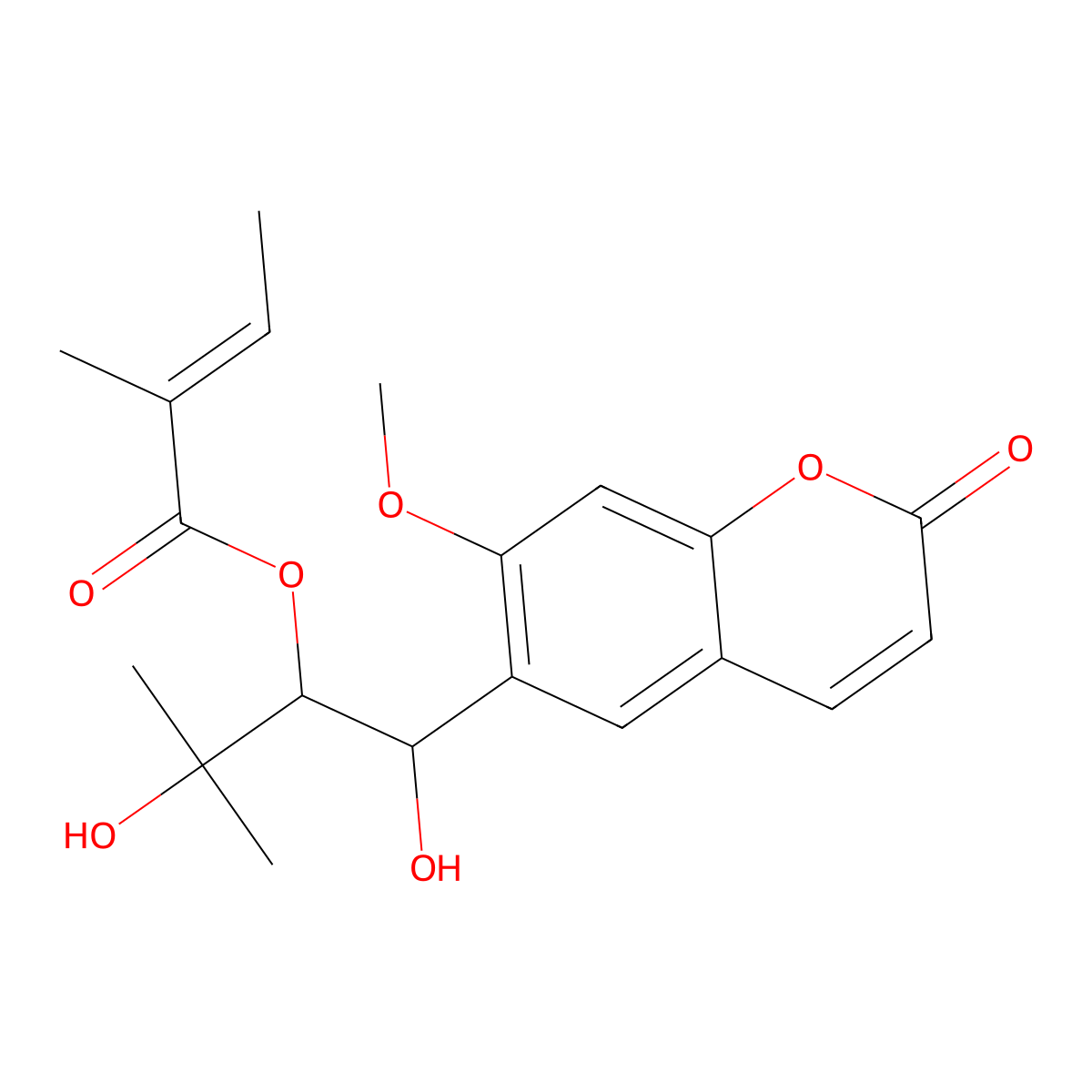 Angelol-a molecular structure, CAS 19625-17-3