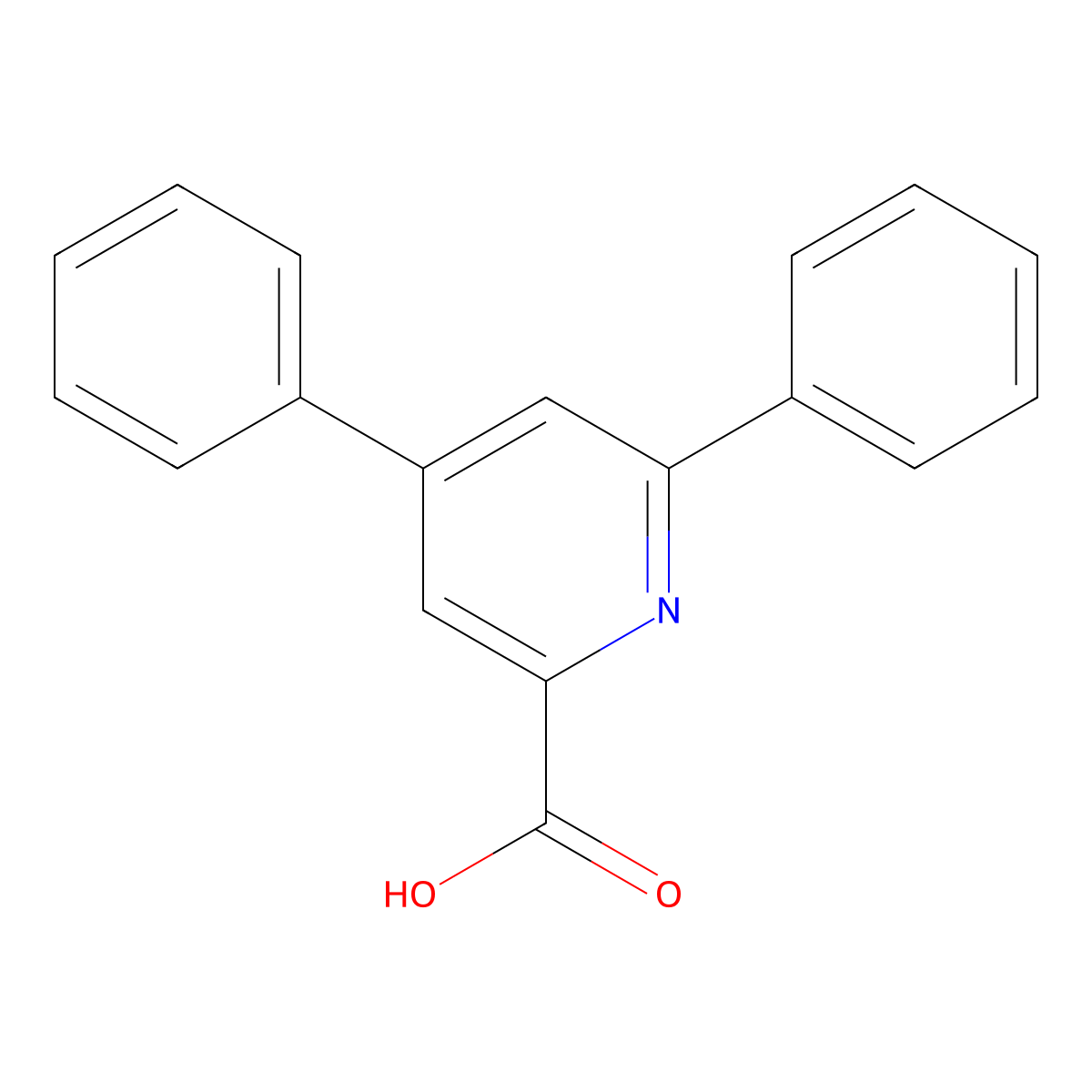 4,6-diphenylpyridine-2-carboxylic Acid molecular structure, CAS 19625-63-9