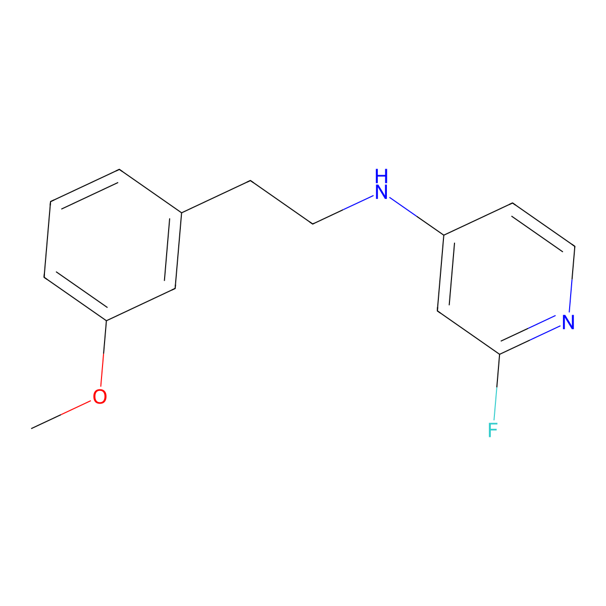2-fluoro-N-[2-(3-methoxyphenyl)ethyl]pyridin-4-amine molecular structure, CAS 1962539-81-6