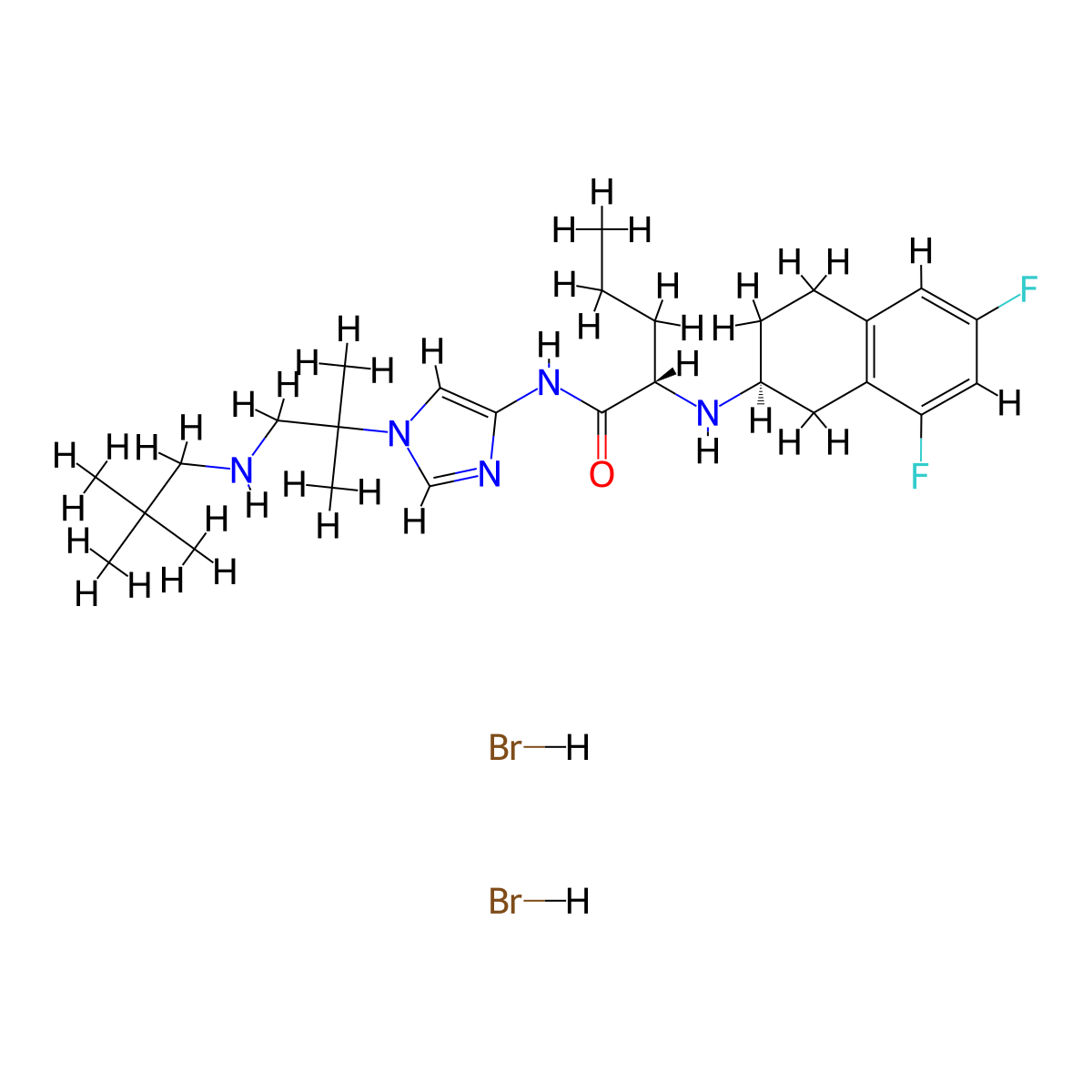 Nirogacestat Hydrobromide molecular structure, CAS 1962925-29-6