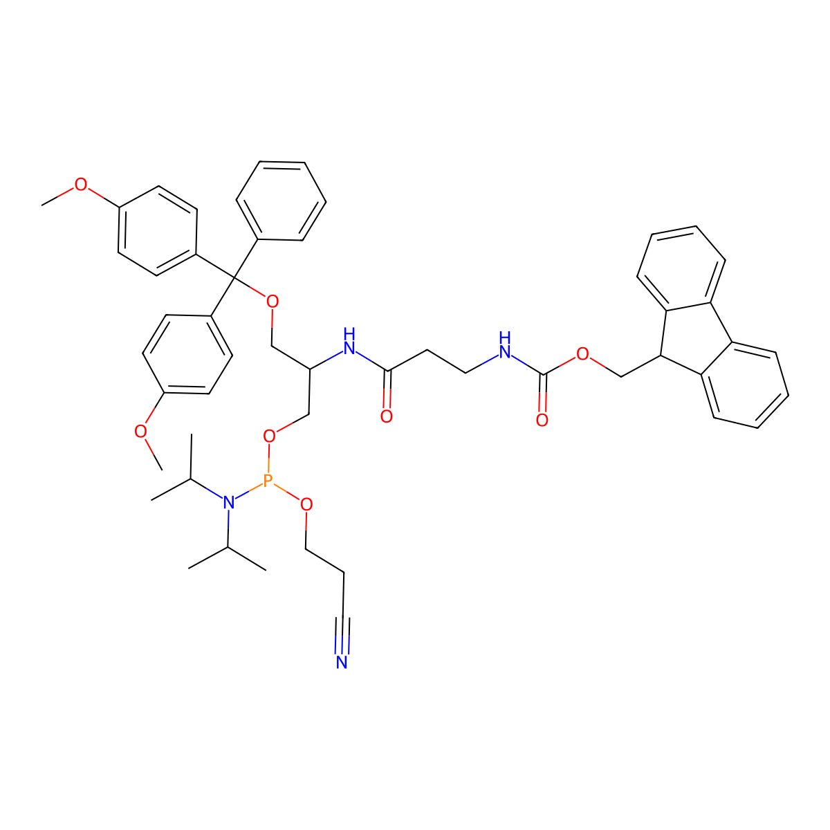 Amino-Modifier Serinol Phosphoramidite molecular structure, CAS 196297-83-3
